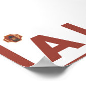 Downhill Snow Skier- Vintage Travel Poster (Ecke)