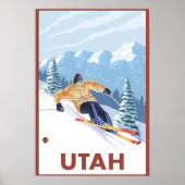 Downhill Snow SkierUtah Poster (Vorne)