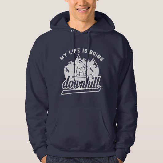 Downhill Snowboarding Hoodie (Vorderseite)