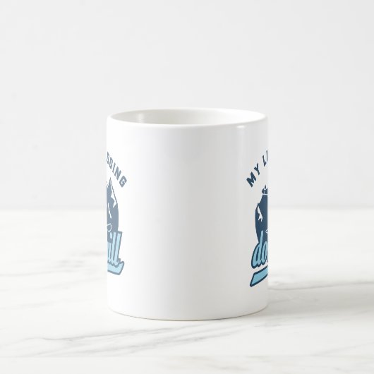 Downhill Snowboarding Kaffeetasse (Mittel)