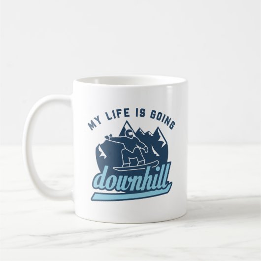 Downhill Snowboarding Kaffeetasse (Links)