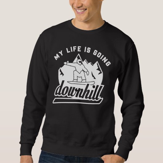 Downhill Snowboarding Sweatshirt (Vorderseite)
