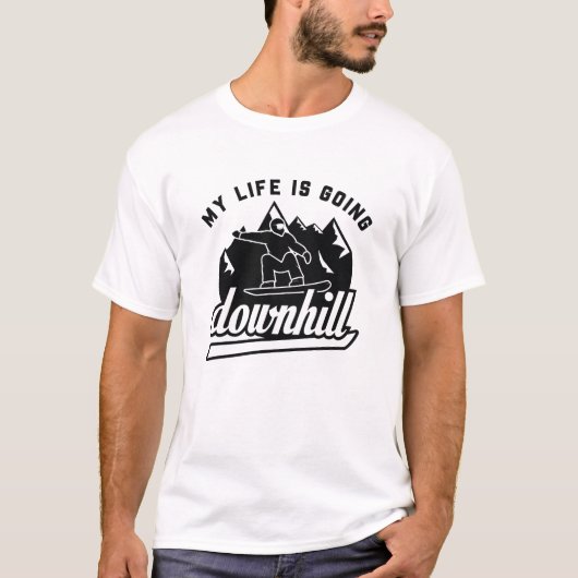 Downhill Snowboarding T-Shirt (Vorderseite)