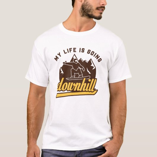Downhill Snowboarding T-Shirt (Vorderseite)