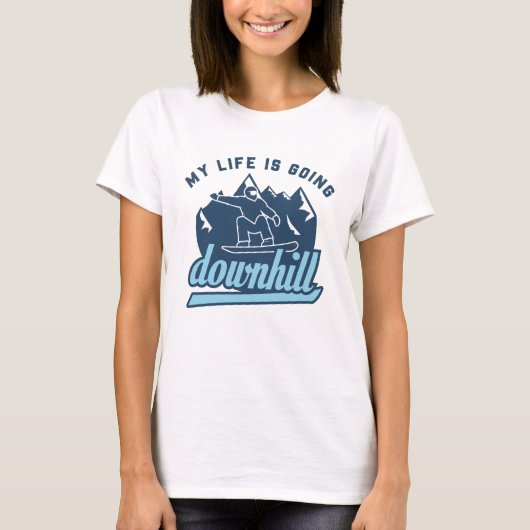 Downhill Snowboarding T-Shirt (Vorderseite)
