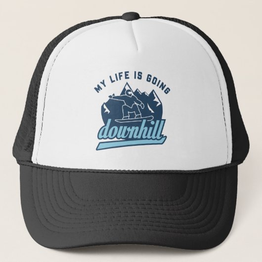 Downhill Snowboarding Truckerkappe (Vorderseite)