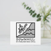 Downhill Thrill Mountain Biking Postkarte (Stehend Vorderseite)