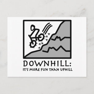 Downhill Thrill Mountain Biking Postkarte