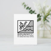 Downhill Thrill Mountain Biking Postkarte (Stehend Vorderseite)