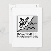Downhill Thrill Mountain Biking Postkarte (Vorne/Hinten)