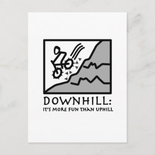 Downhill Thrill Mountain Biking Postkarte