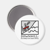 Downhill Thrill Wagon Magnet (Vorderseite/Rückseite)