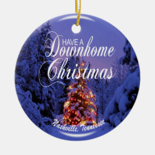 Downhome Nashville Weihnachtsverzierung Keramikornament