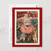 Downie Bros. Vintager Zirkus Postkarte (Vorne/Hinten)