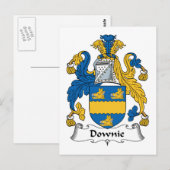 Downie Familienwappen Postkarte (Vorne/Hinten)