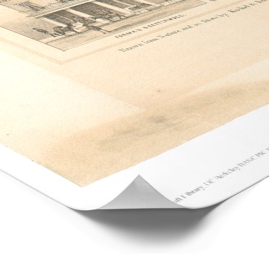 Downieville, CA Panoramic Map 1856 (0522A) Poster (Ecke)