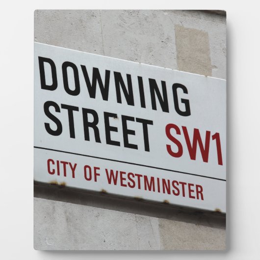 Downing Street Sign Fotoplatte (Vorderseite)