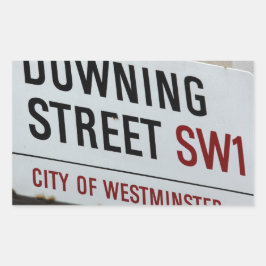 Downing Street Sign Rechteckiger Aufkleber