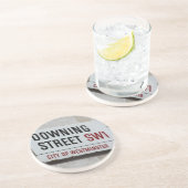 Downing Street Sign Sandstein Untersetzer (Seite)