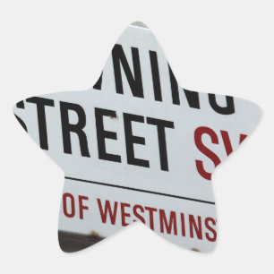 Downing Street Sign Stern-Aufkleber
