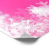 Download 40. Geburtstag Snowflake Pink Willkommen Poster (Ecke)