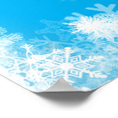 Download 60. Geburtstag Snowflake Blue Willkommen Poster (Ecke)
