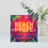 Download der Beach House Club Party Event Ad Einladung (Stehend Vorderseite)