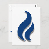 Download der Blauen Flammenanzeige behalten Postkarte (Vorne/Hinten)