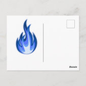 Download der Blauen Flammenanzeige behalten Postkarte (Rückseite)