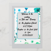 Download der Blumenhochzeit Einladung (Vorne/Hinten)