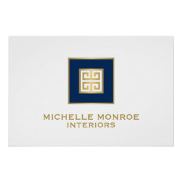 Download des aktuellen griechischen Key-Gold/Navy- Poster