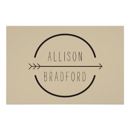 Download des angesagten und rustikalen Arrow-Logos Poster (Vorderseite)