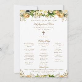 Download des Gold Catholic Wedding Mass Program Einladung
