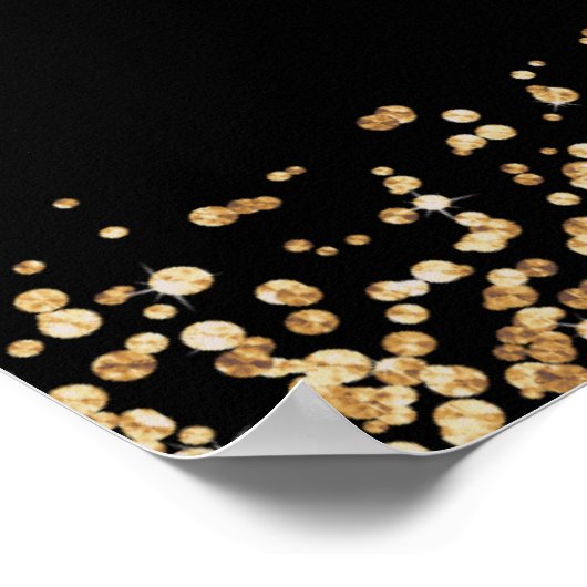 Download des Gold Glitzer Programms Begrüßung Poster (Ecke)