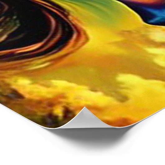 Download digitaler Kunstdrucke | Rainbow Unicorn Poster (Ecke)