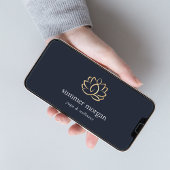 Download: Geschäftszeichen für Navy & Gold Lotus Poster