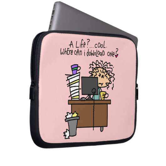 Download-Leben-Spaß Laptopschutzhülle (Vorne Rechts)