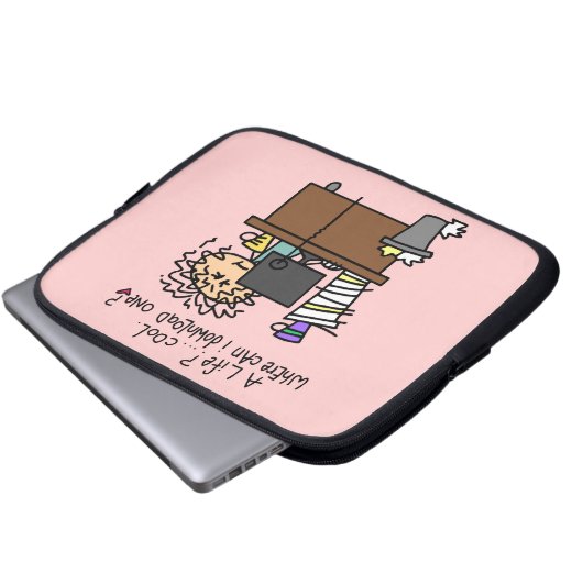 Download-Leben-Spaß Laptopschutzhülle (Vorne Knopf)