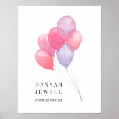 Download-Logo für Watercolor-Ballon-Logos Geschäft Poster (Vorne)