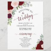 Download-Programm für Burgundy Blush Einladung (Vorderseite)