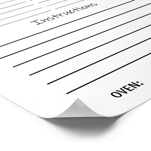 Download-Rezeptblatt oder Poster (Ecke)