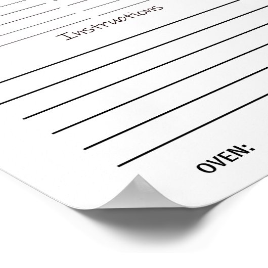 Download-Rezeptblatt oder Poster (Ecke)