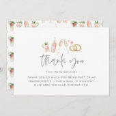 Download Watercolor bachelorette vielen Dank Einladung (Vorne/Hinten)