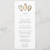 DOWNLOADABLE Coastal Oyster Weder Menu Card Einladung (Vorderseite)