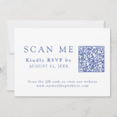 DOWNLOADABLE QR Code Chinoiserie Wedding RSVP Einladung (Vorderseite)