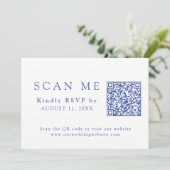 DOWNLOADABLE QR Code Chinoiserie Wedding RSVP Einladung (Stehend Vorderseite)