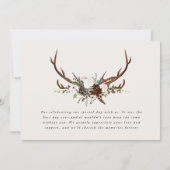 downloadable Rustic Hochzeit danke botanisch Einladung (Rückseite)