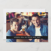 Downloadable Simple Custom Photo Groomsman BestMan Einladung (Vorderseite)