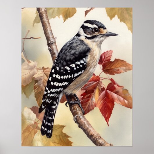 Downloaden Woodpecker Bird Art Print Poster (Vorne)