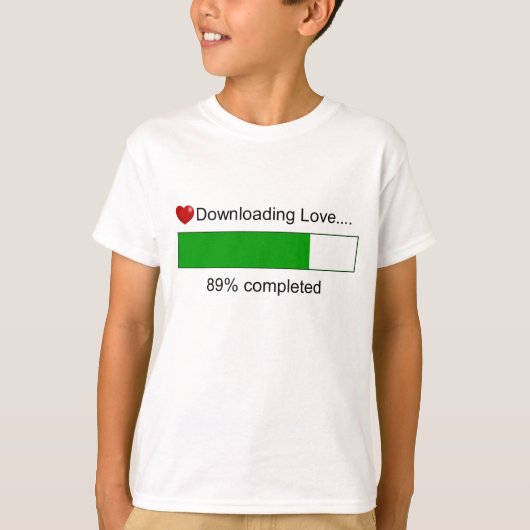 Downloading-Liebe T-Shirt (Vorderseite)